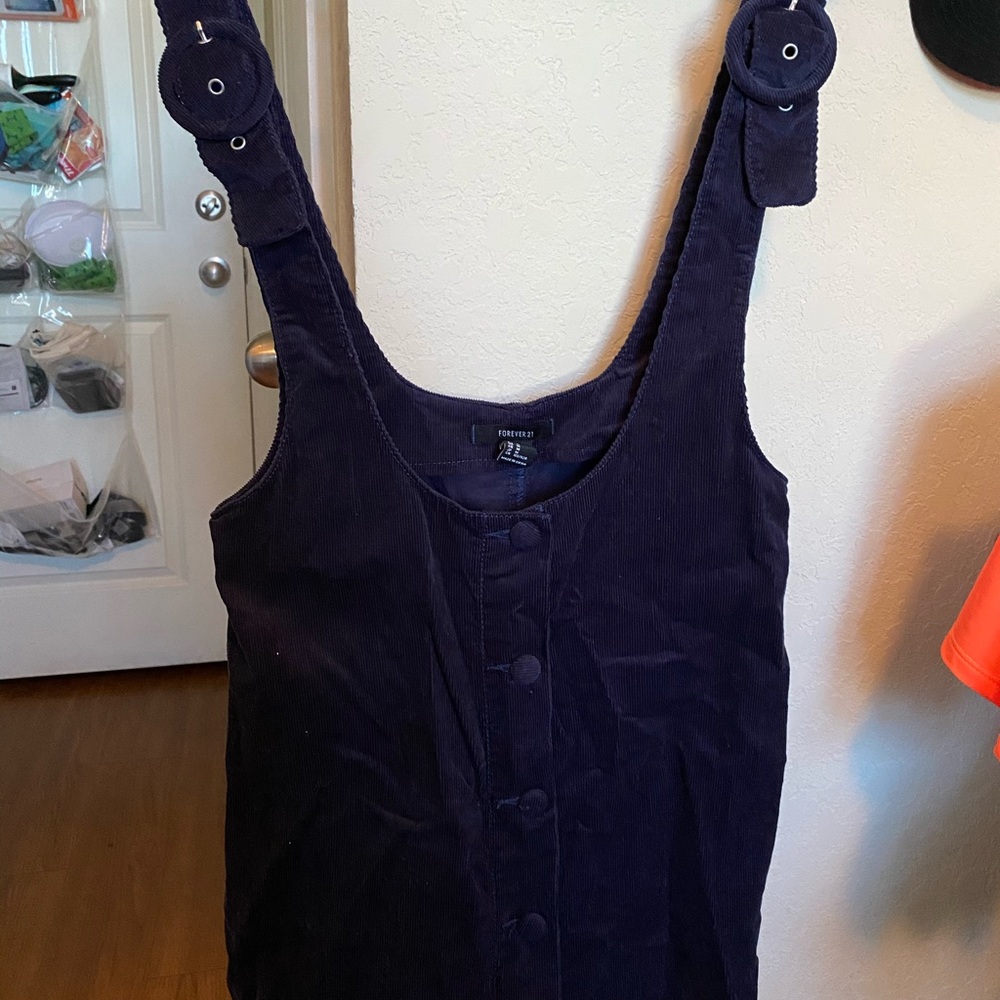Navy Blue Corteroid Overall Skirt